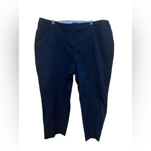 Talbots Perfect Crop Pants in Navy Blue.  Plus Size 18WP.